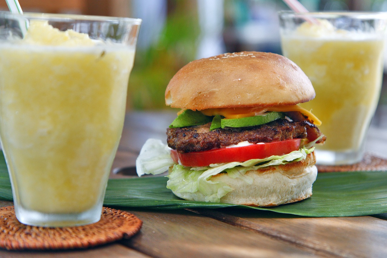 cheeseburger bacon avocado free photo