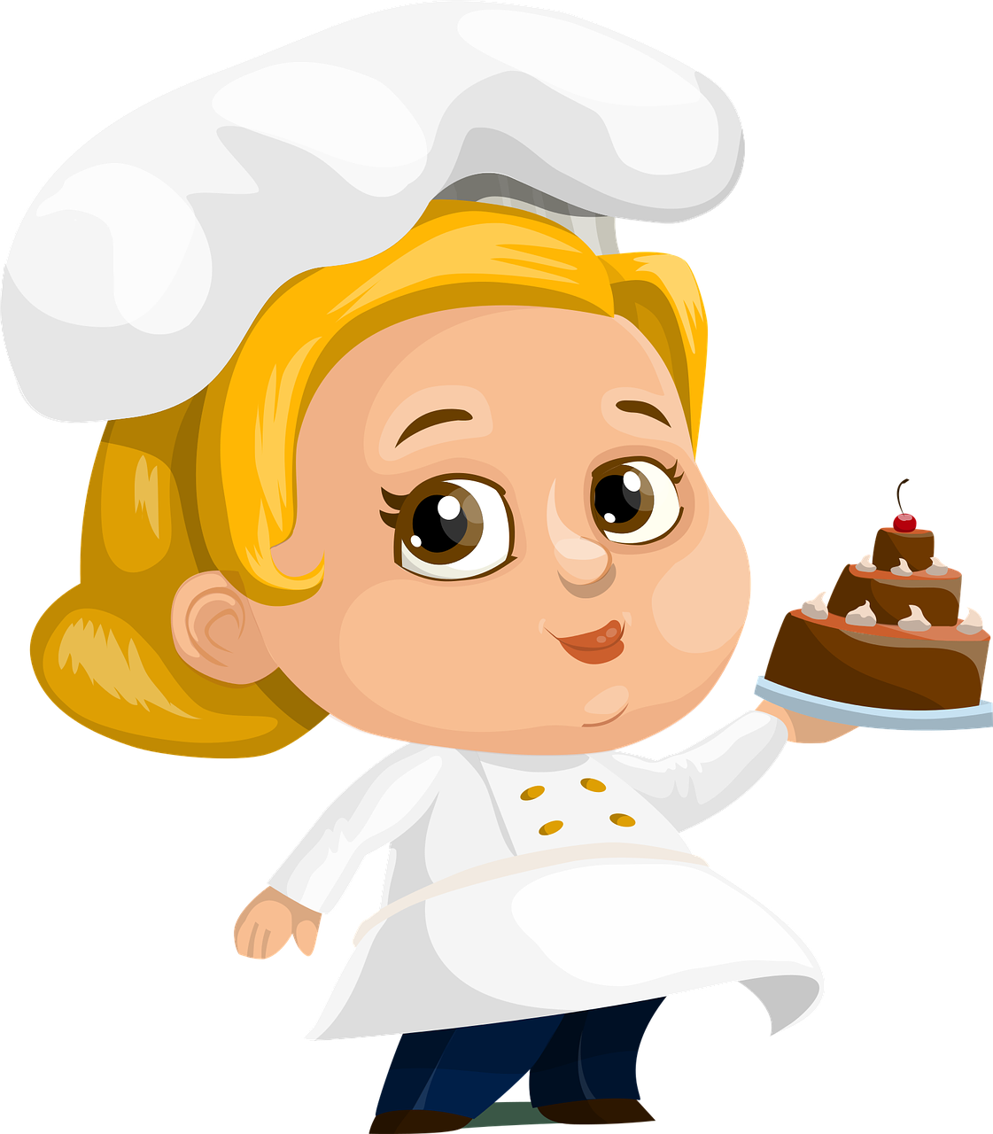 chef cake woman free photo