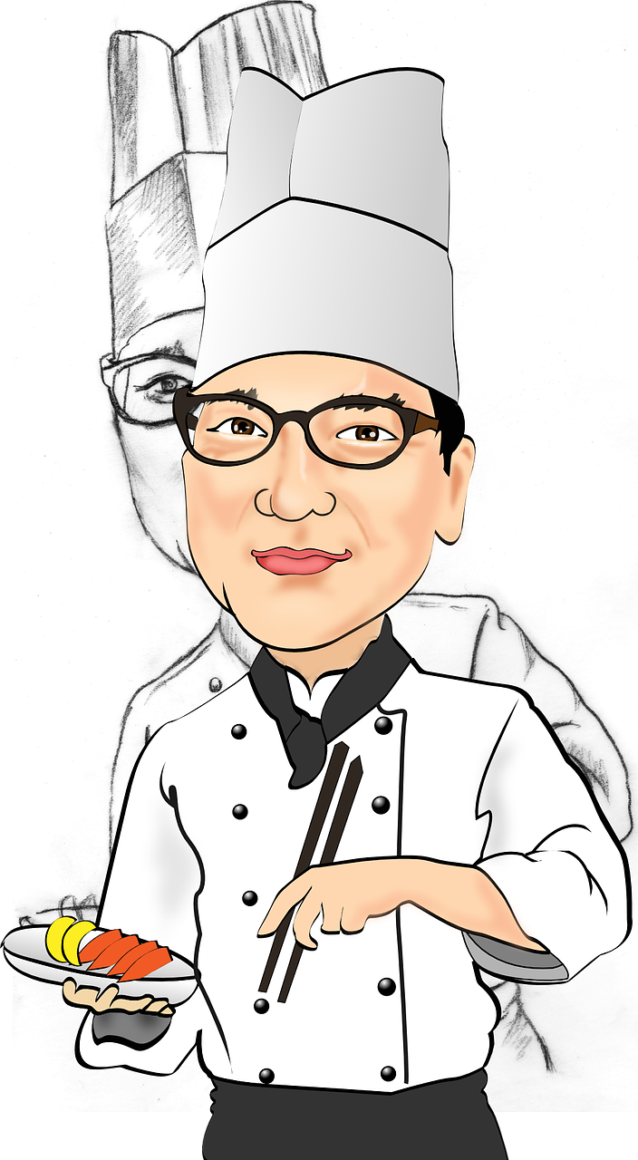 chef caricatures sail free photo