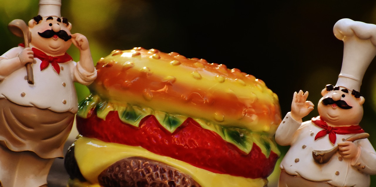 chefs figures cheeseburger free photo