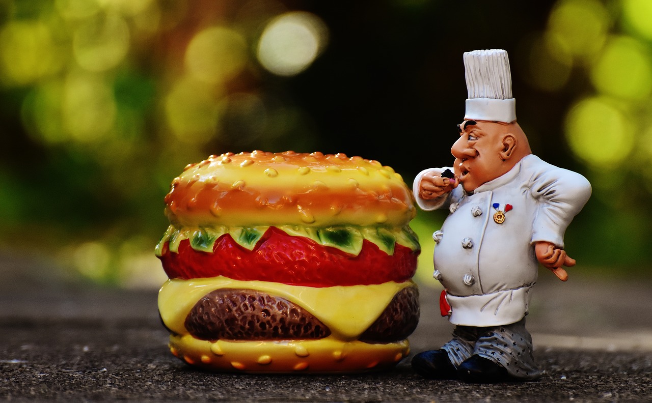 chefs figures cheeseburger free photo