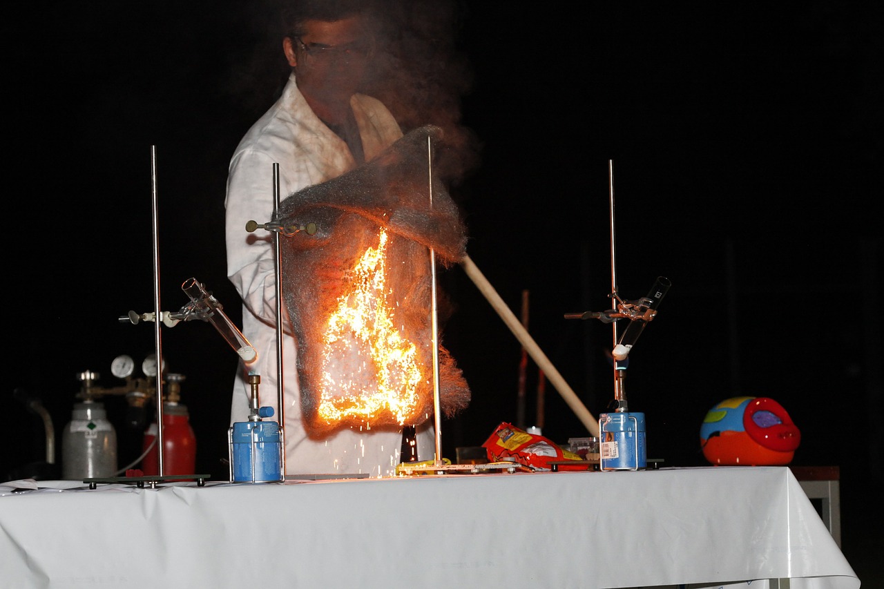 chemistry show steel wool oxidation free photo