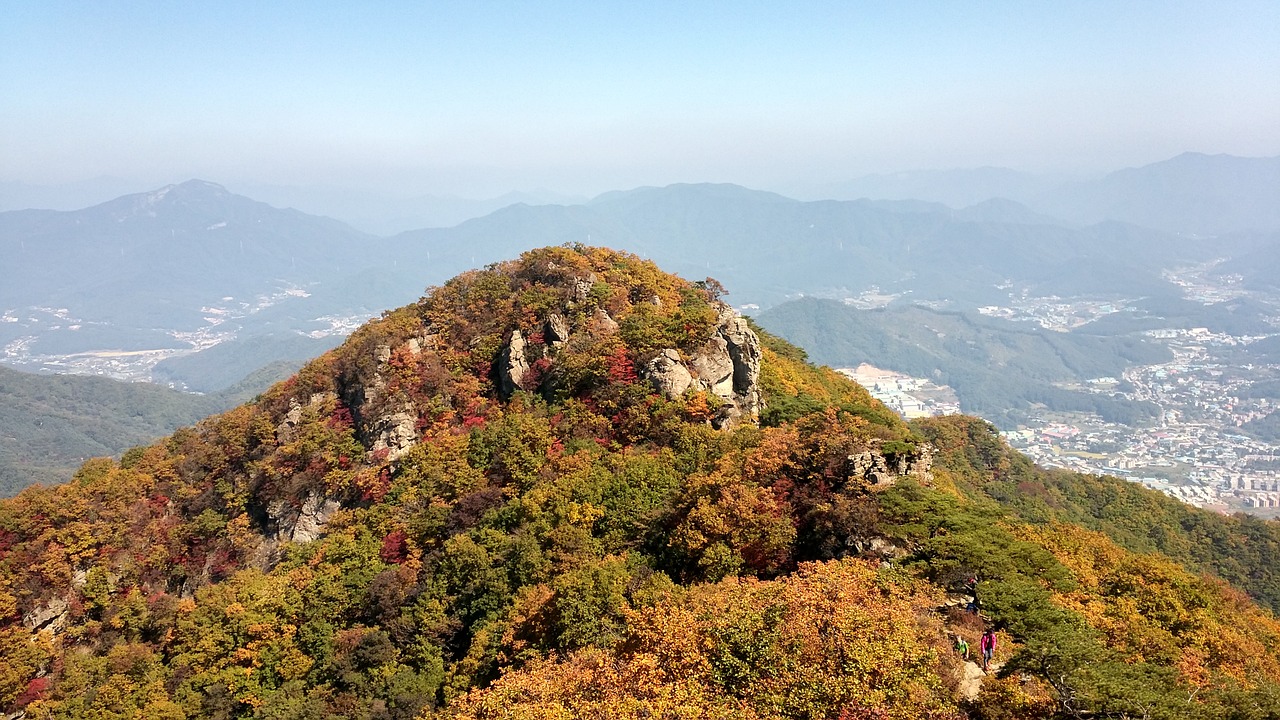 cheonmasan climbing autumn free photo