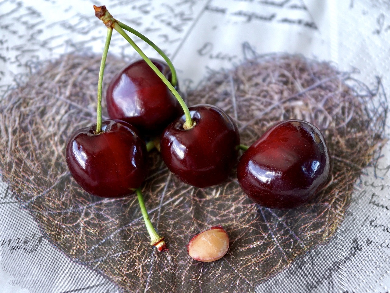 cherries fruit red free photo