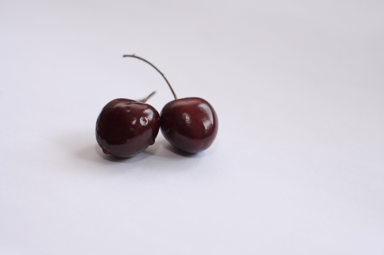 cherries fruit imperfect shape free photo