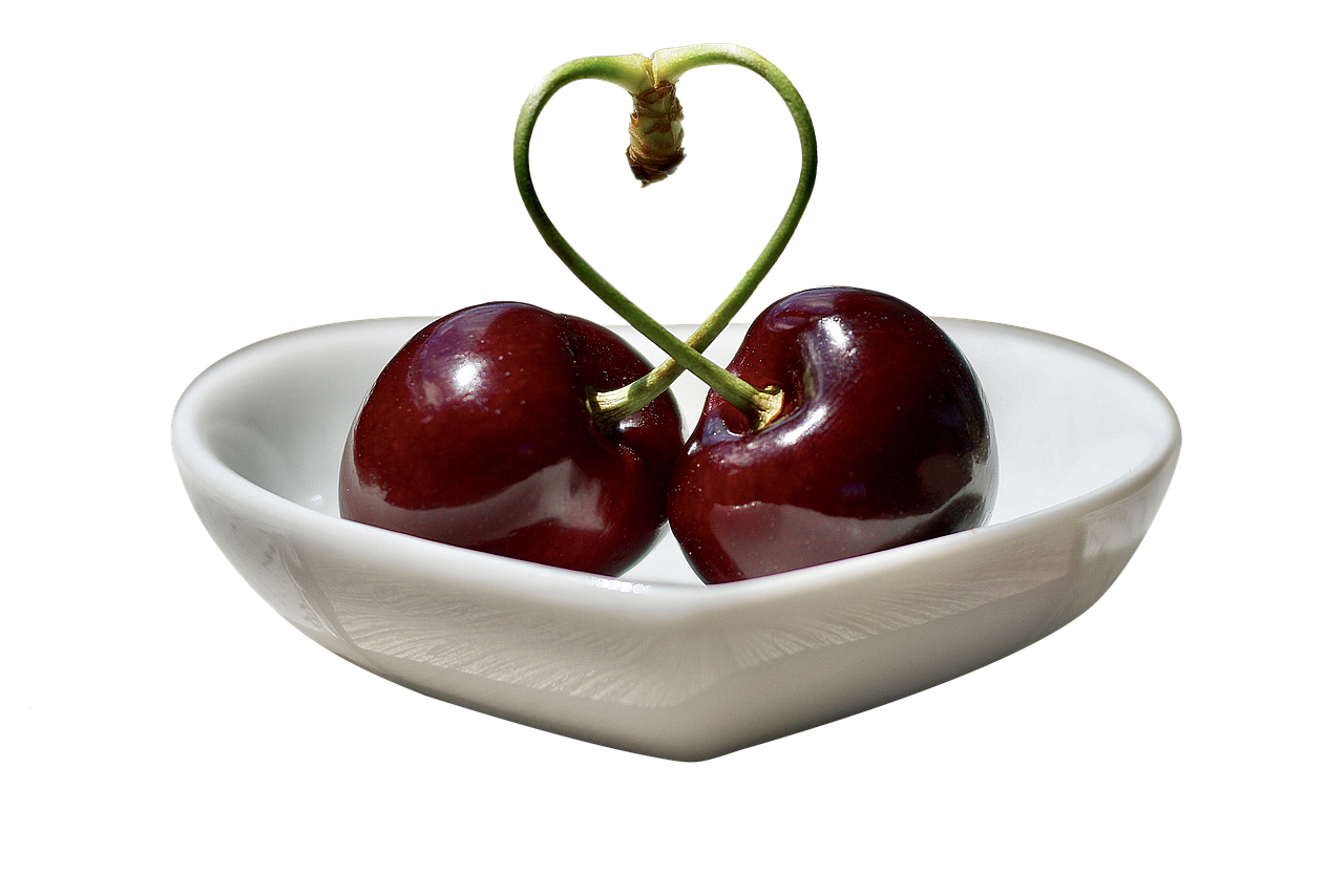 cherries  fruit  heart free photo