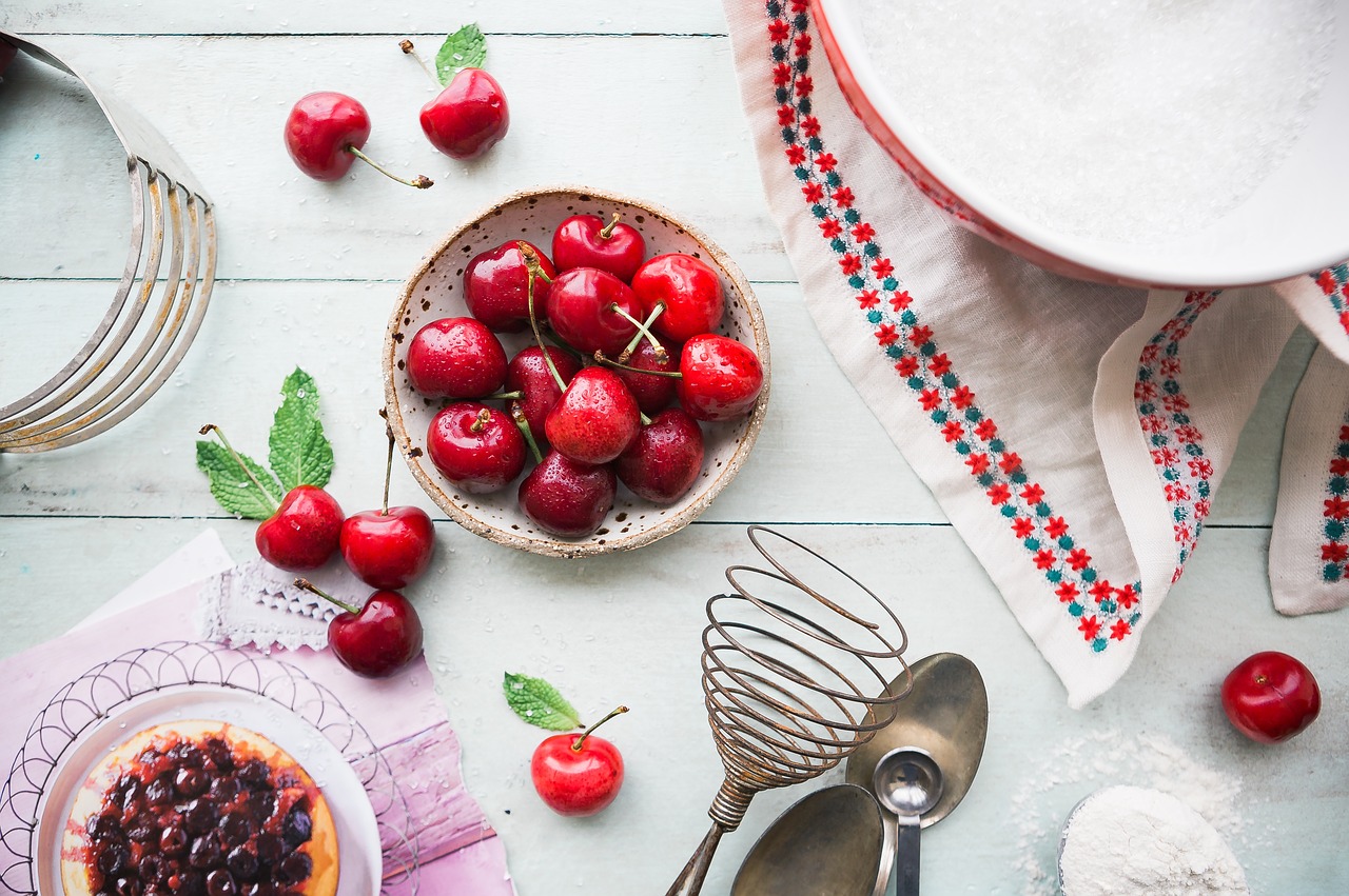 cherry fruit kitchen free photo