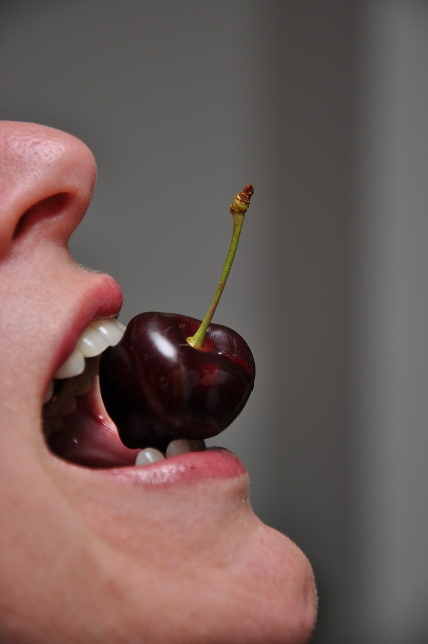 cherry mouth taste free photo