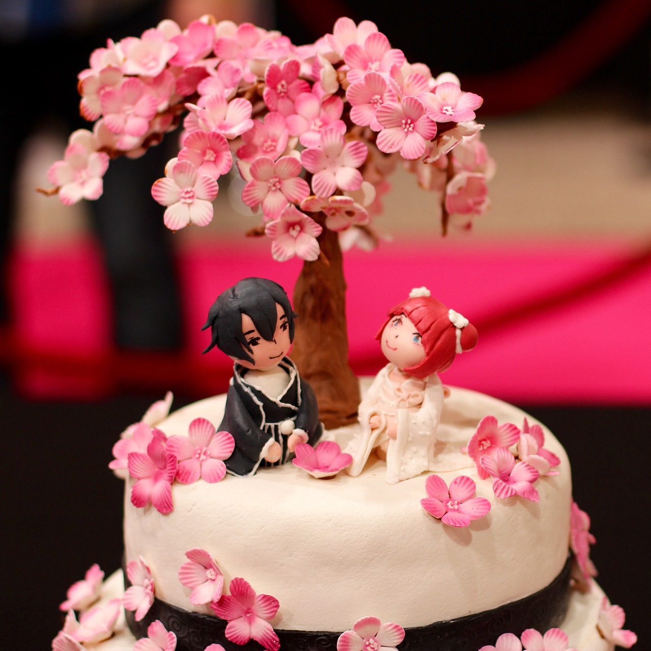 cake cherry blossoms hanami free photo