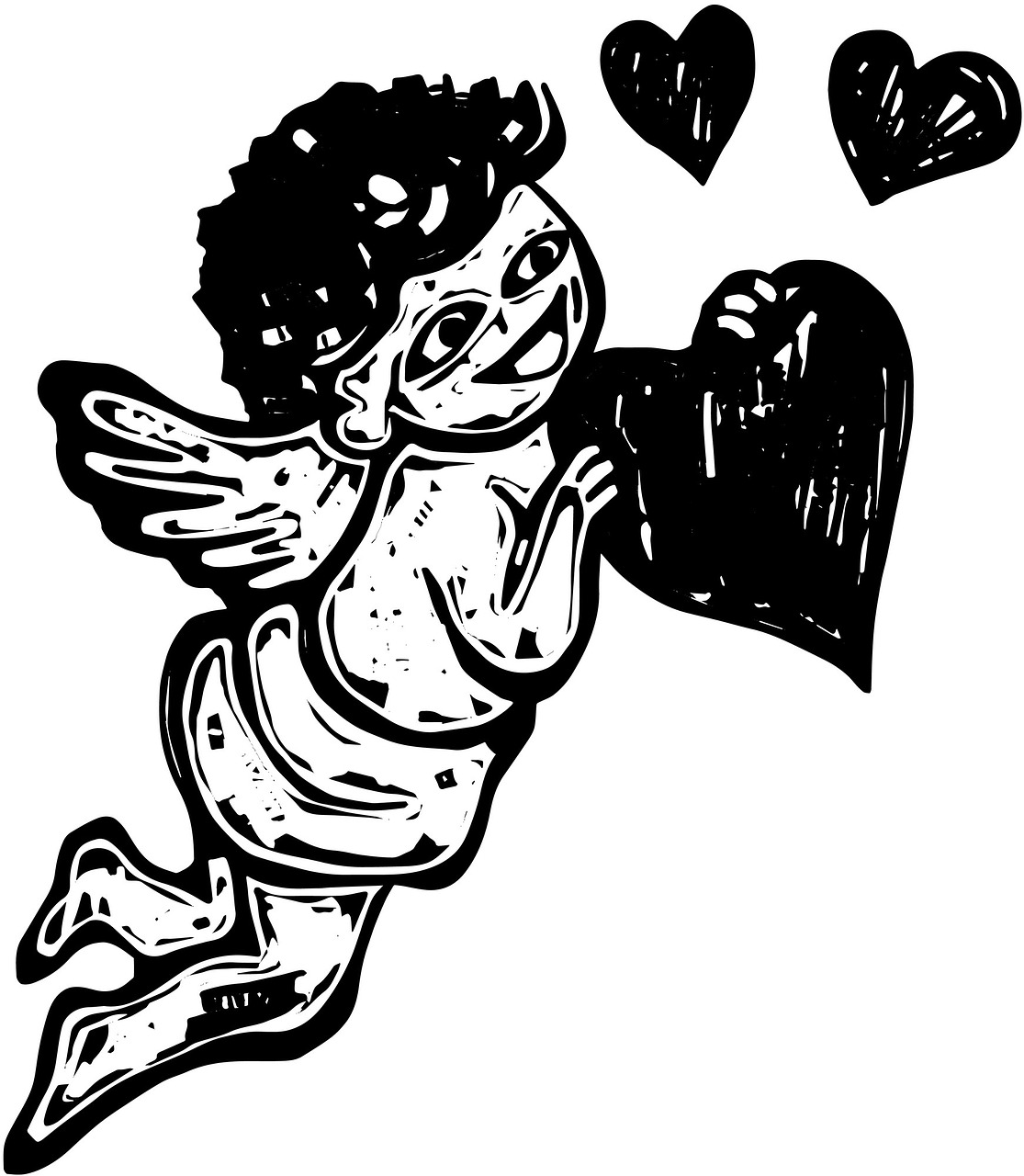 cherub cupid sketch free photo