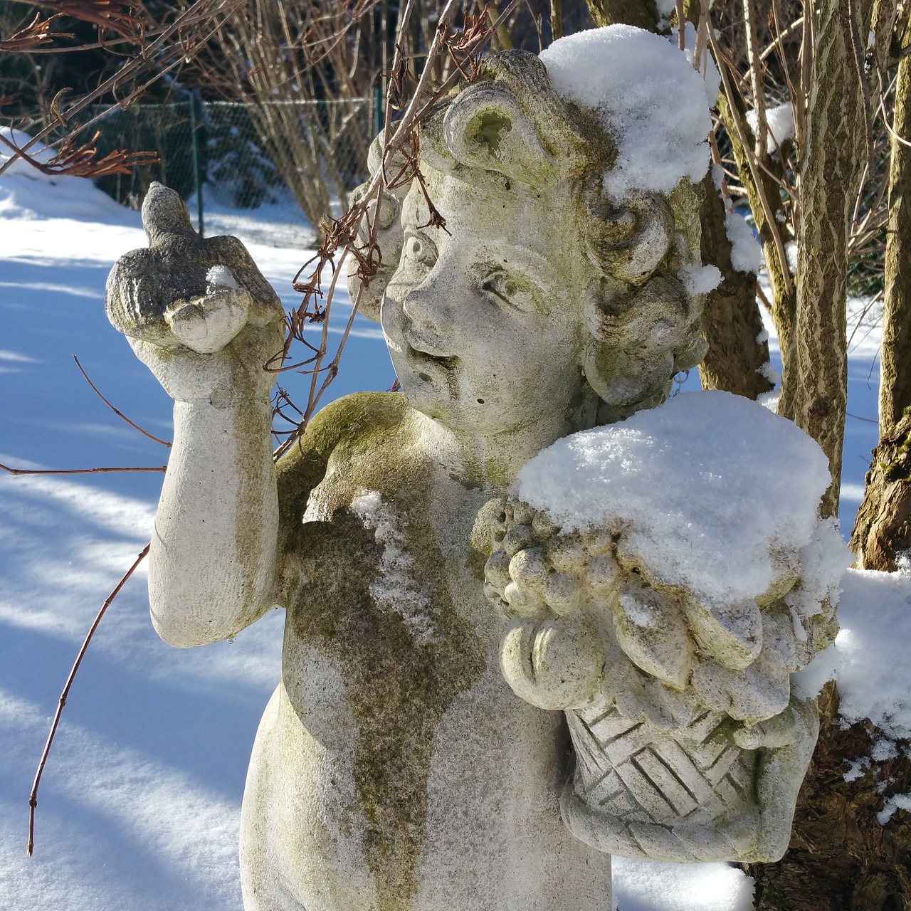 cherub sculpture stone free photo