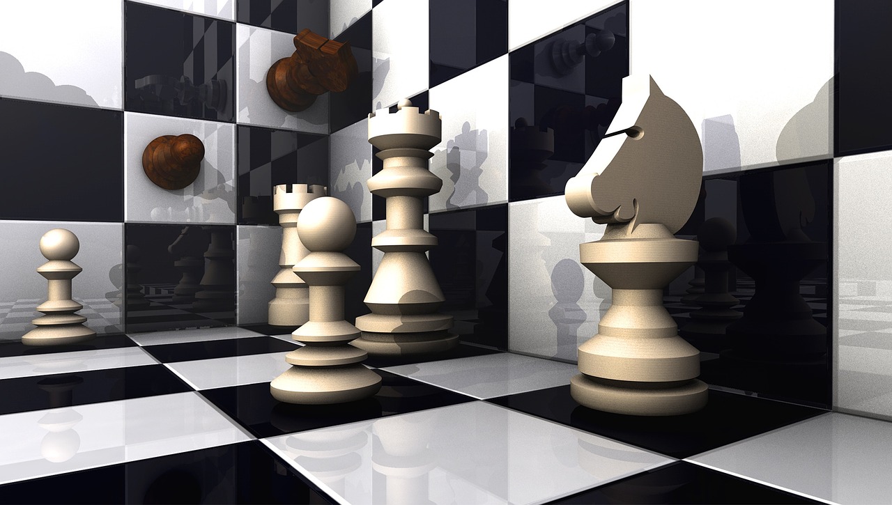 chess figures 3d model free photo