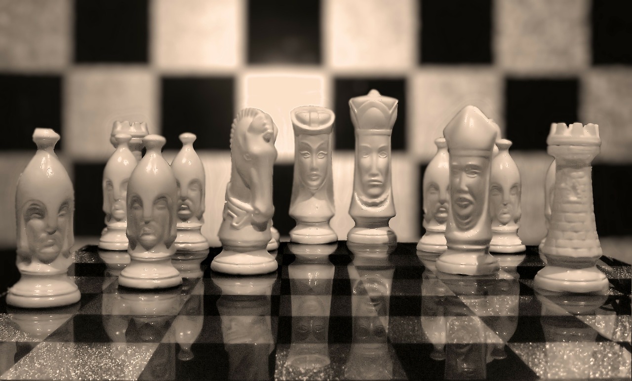 chess black white chess game free photo
