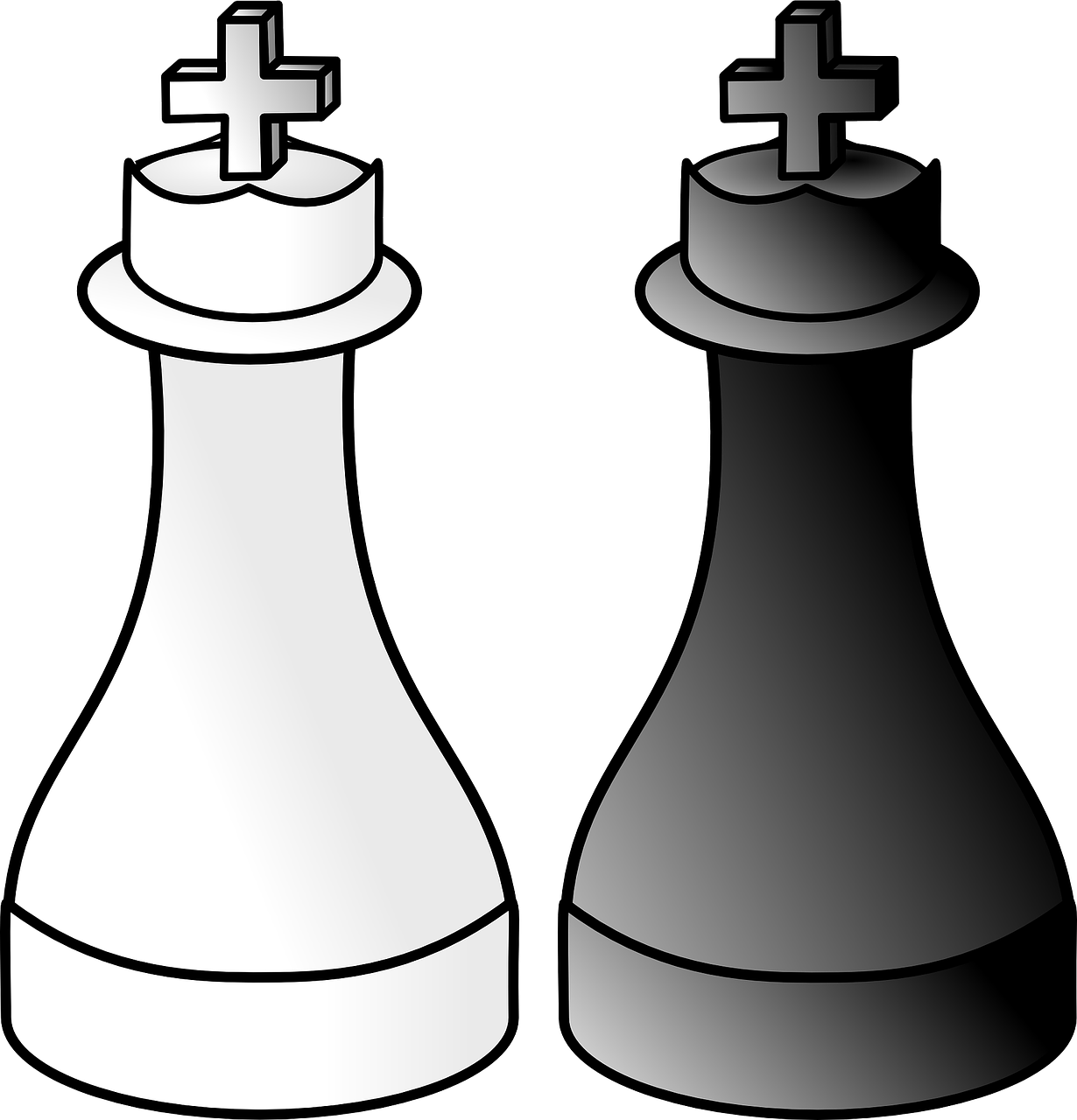 chess,kings,king,black,white,pieces,free vector graphics,free pictures, free photos, free images, royalty free, free illustrations, public domain