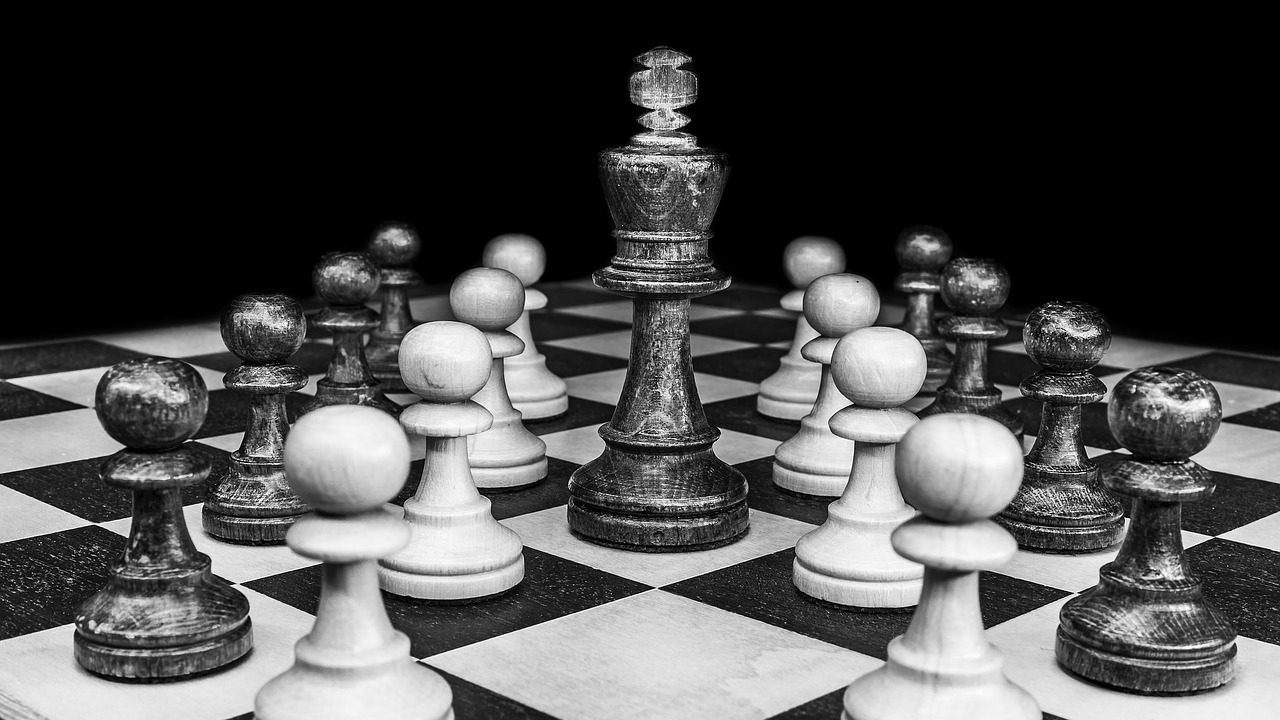 chess black white chess pieces free photo