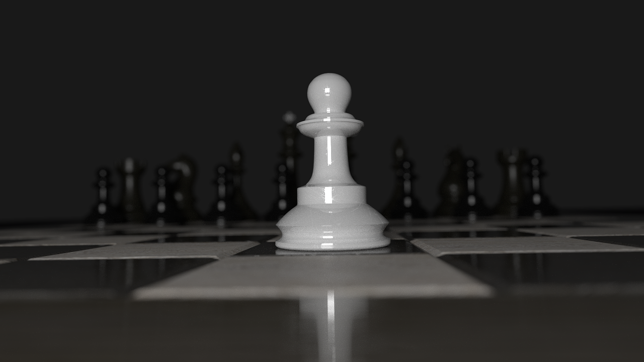 chess pawn alone free photo