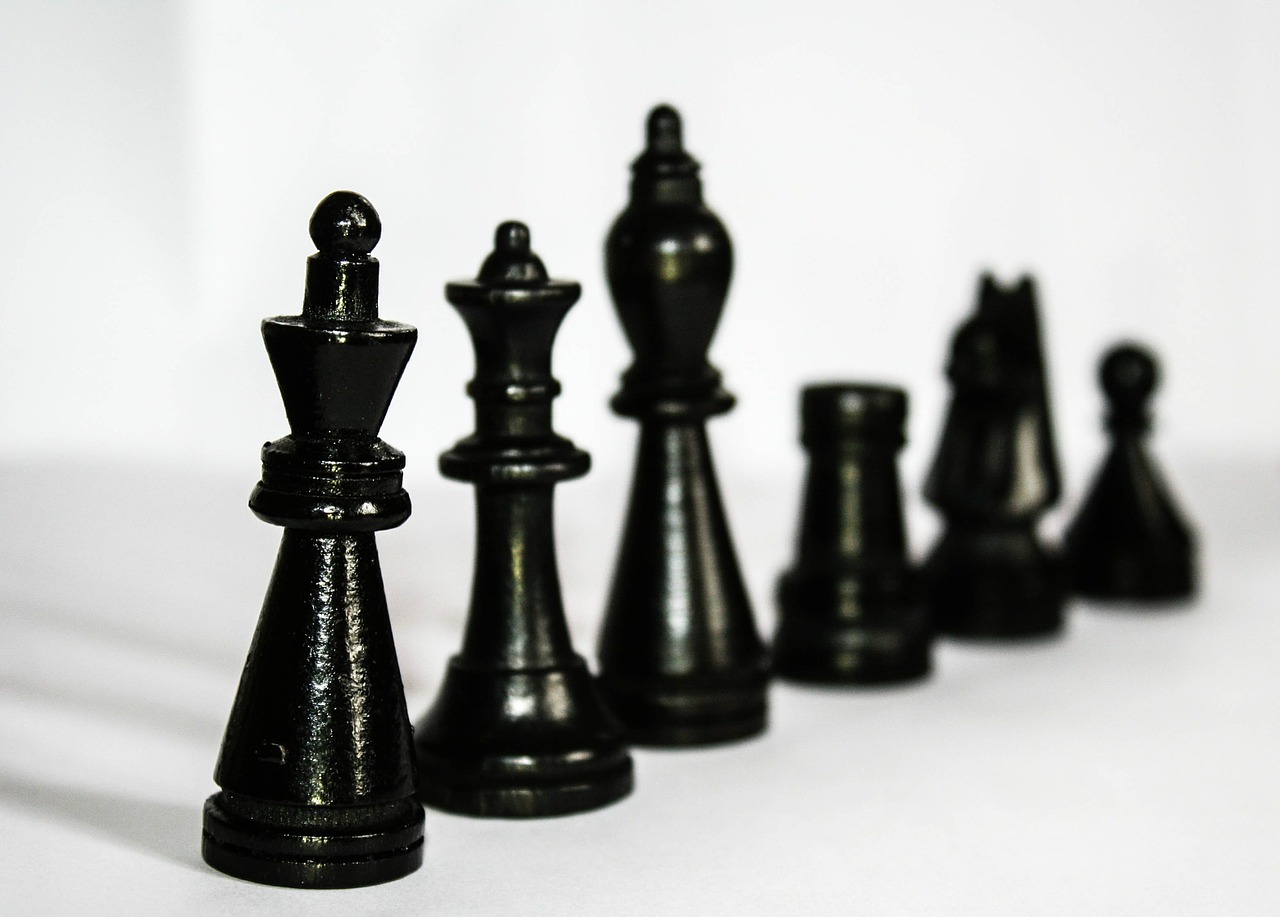 chess figures black free photo