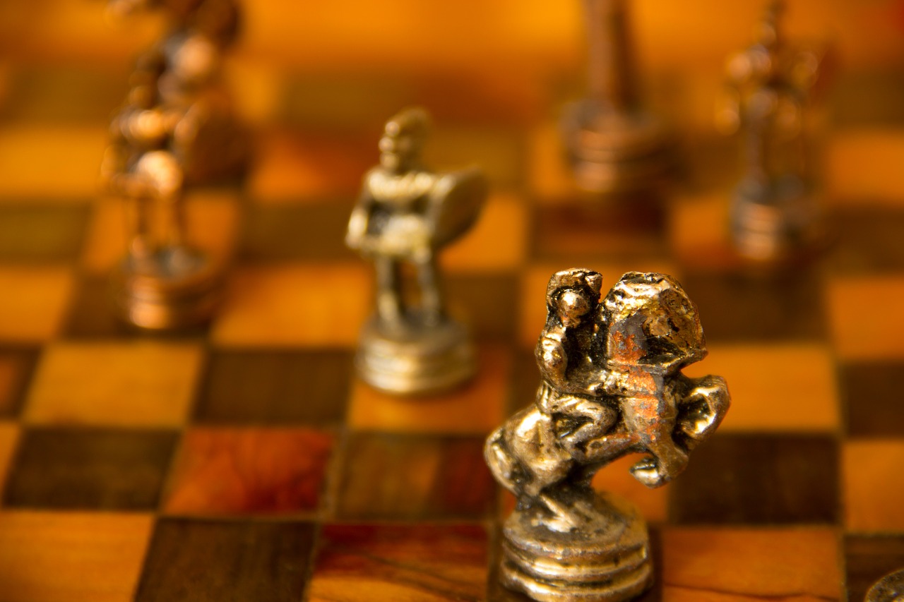 chess figurines checkerboard free photo