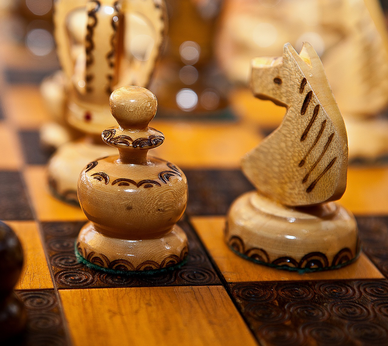 chess the royal game checkerboard free photo