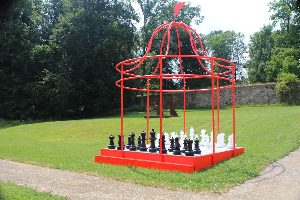 chess garden pavilion free photo