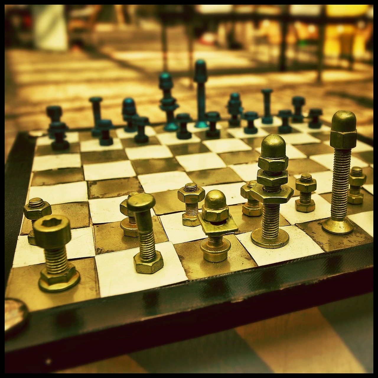 chess metal urban free photo