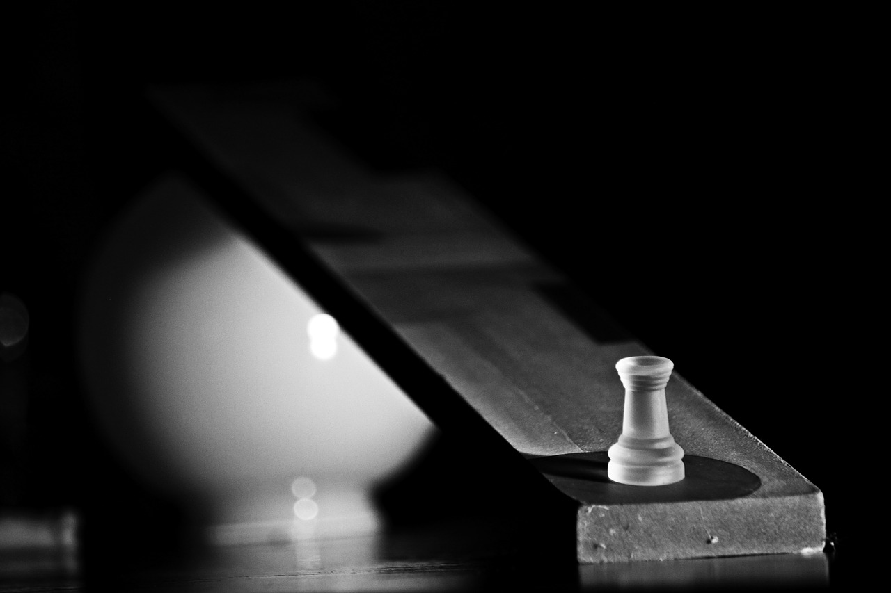 chess tower black and white free photo