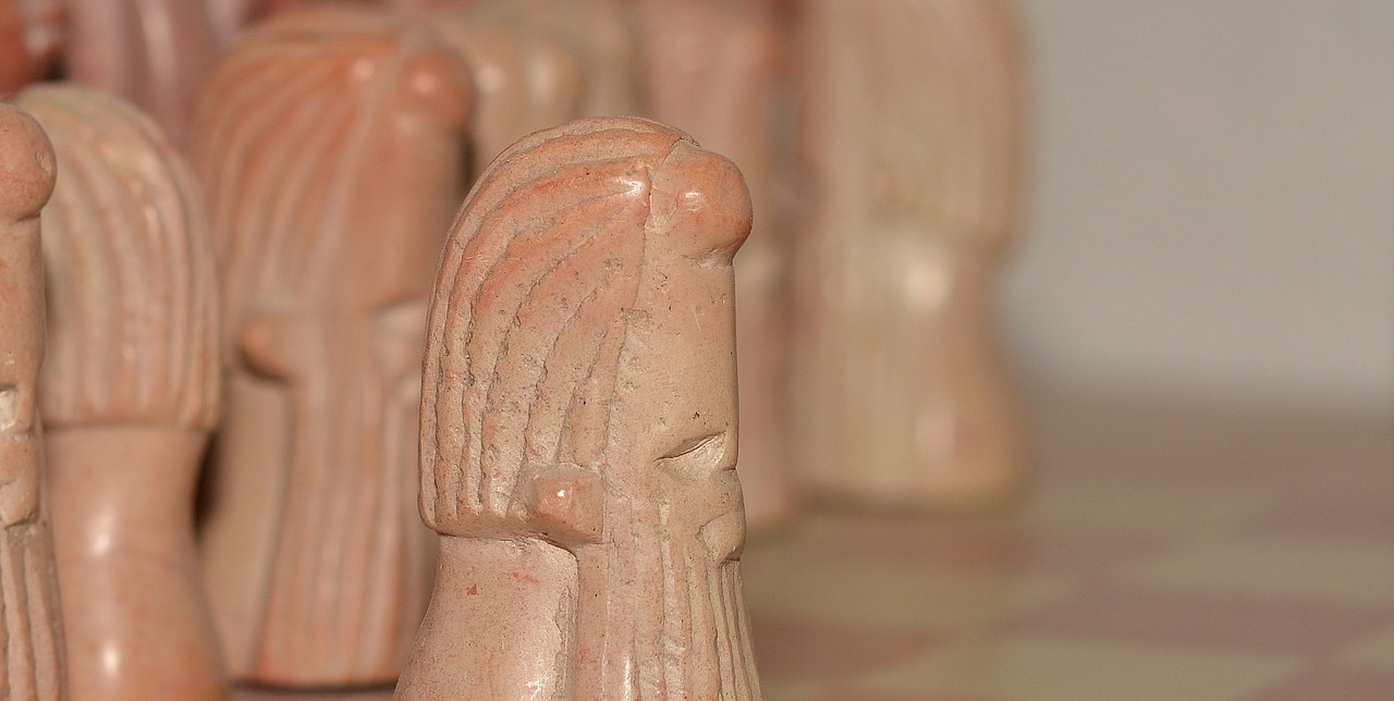 chess pieces stone close free photo