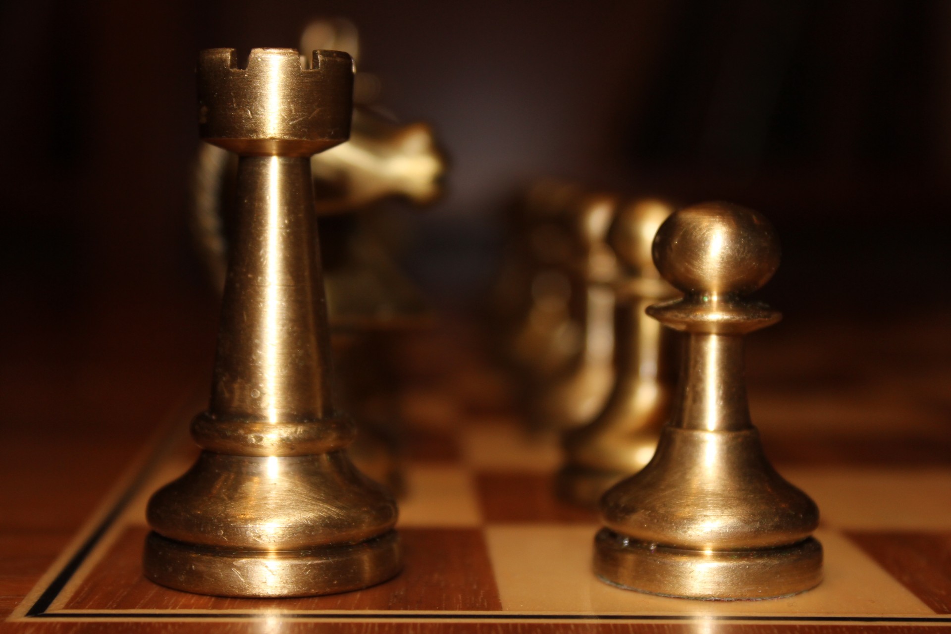 chess pieces gold free photo