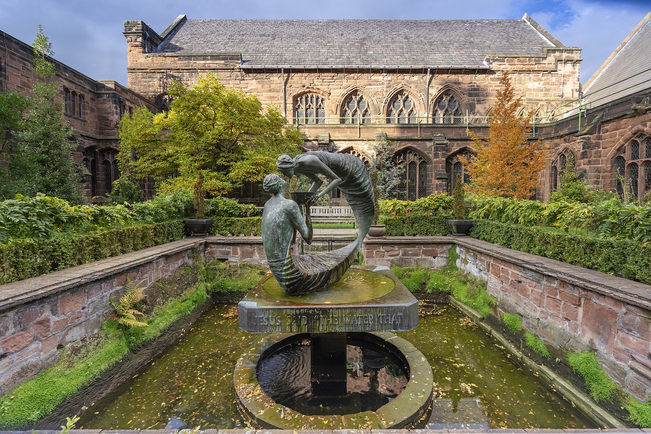 chester cathedral architecture statue old free photo