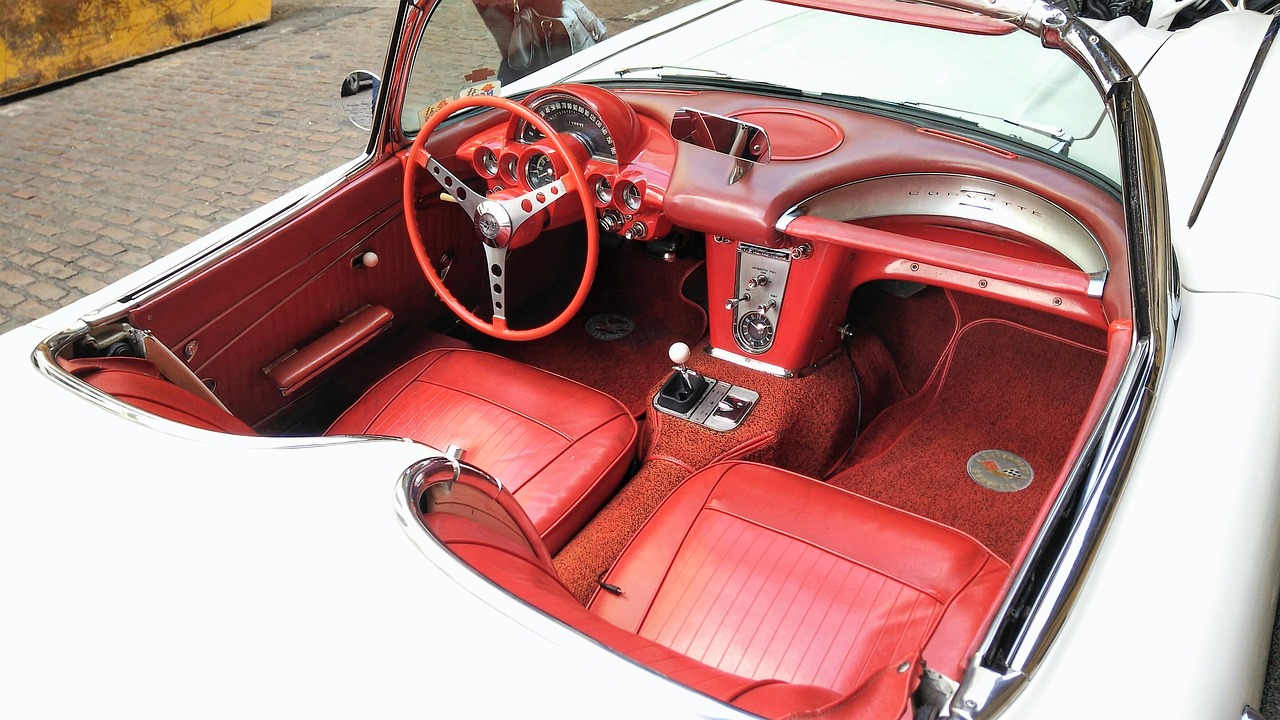 chevrolet corvette interior free photo