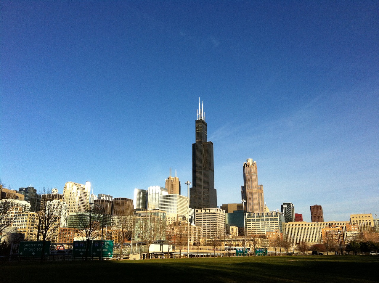 chicago skyline cityscape free photo