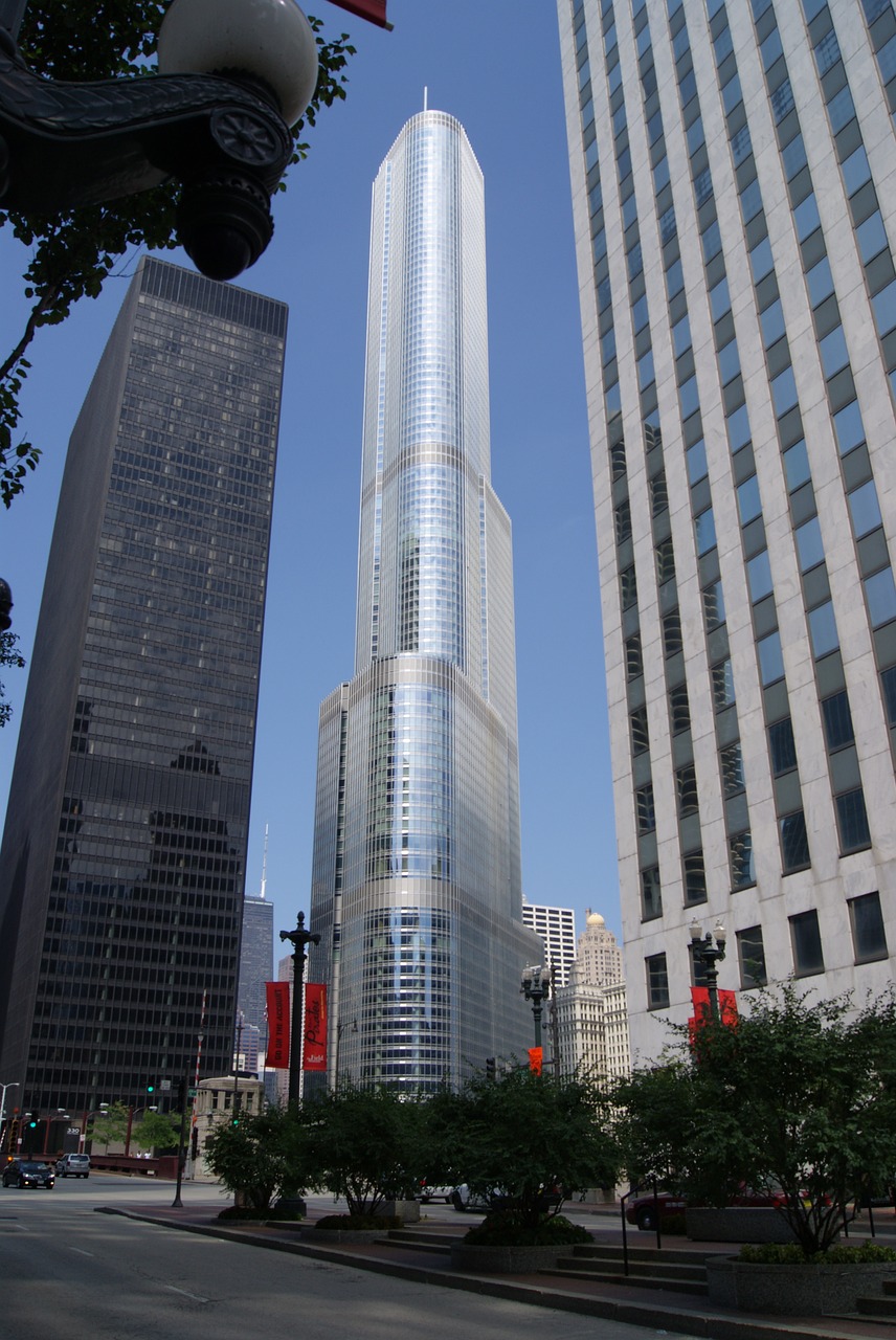 chicago trump tower architecture free photo