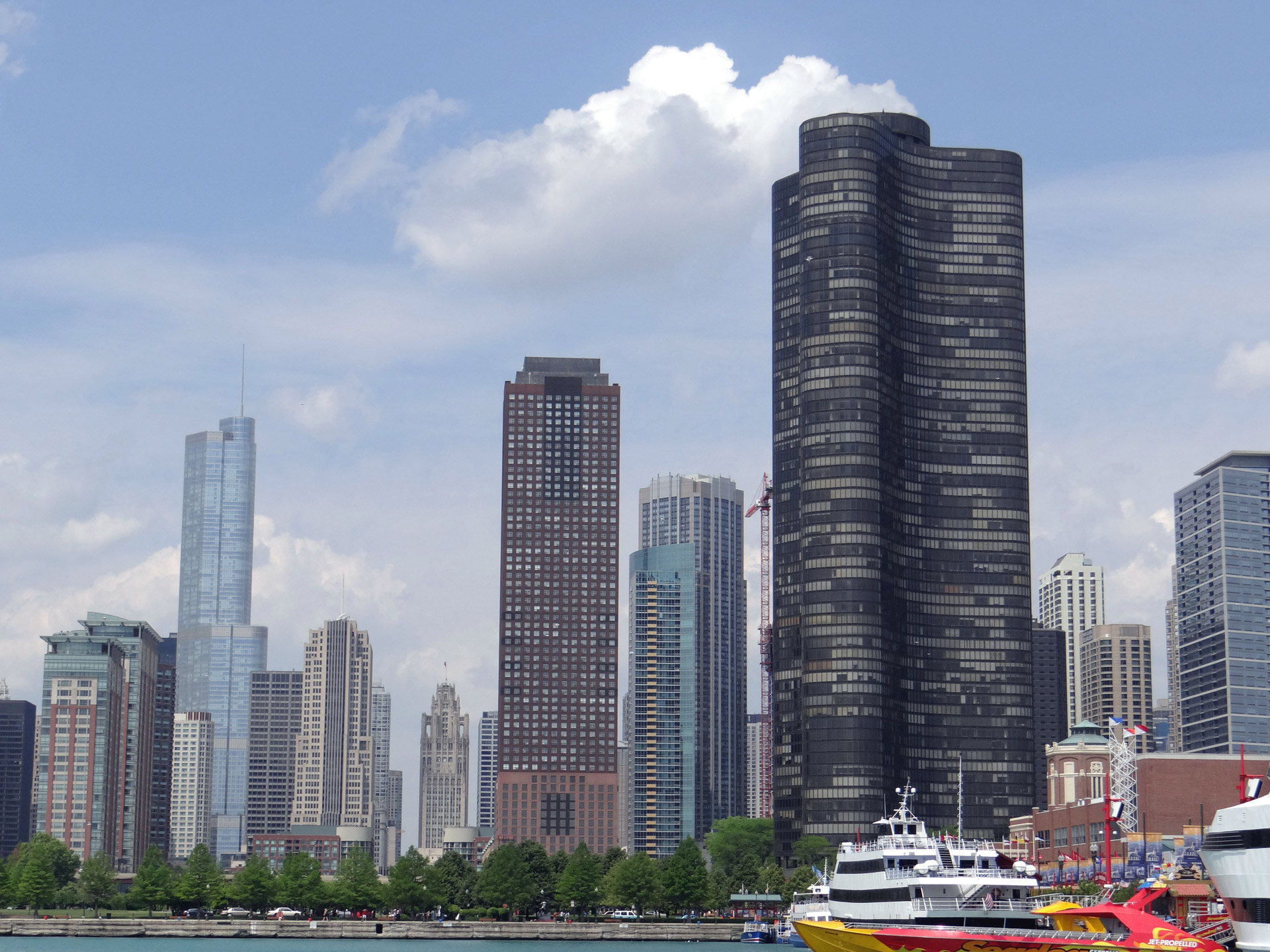 chicago downtown from lake free photo