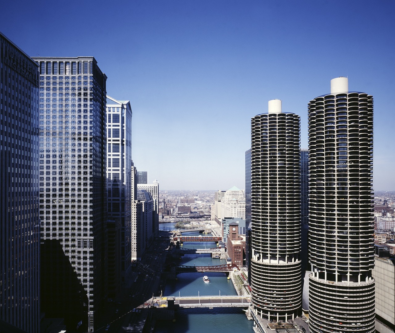 chicago skyline architecture free photo