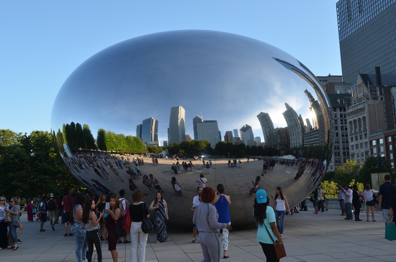 chicago bean mirror free photo