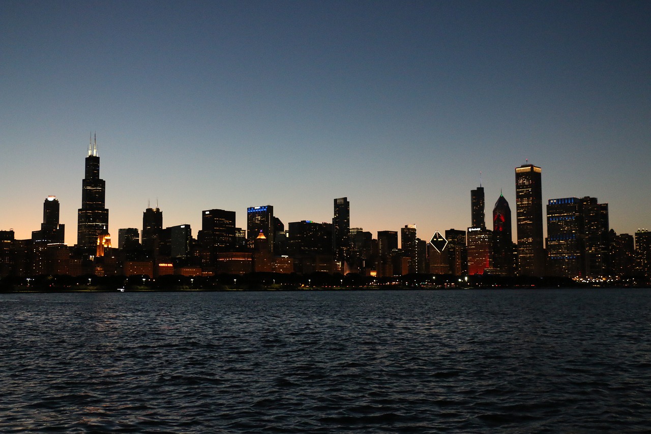 chicago skyline view free photo