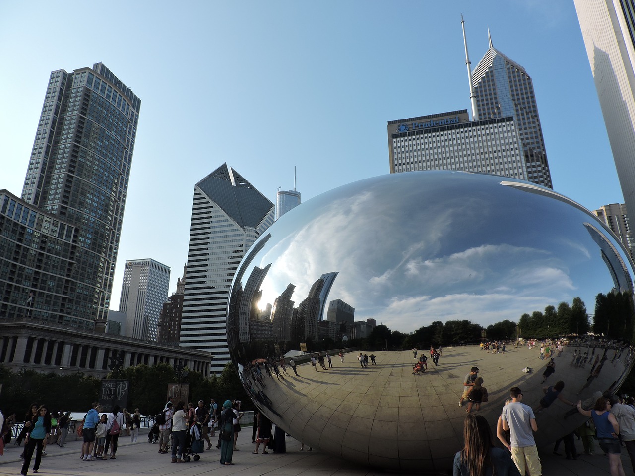 chicago bean architecture free photo