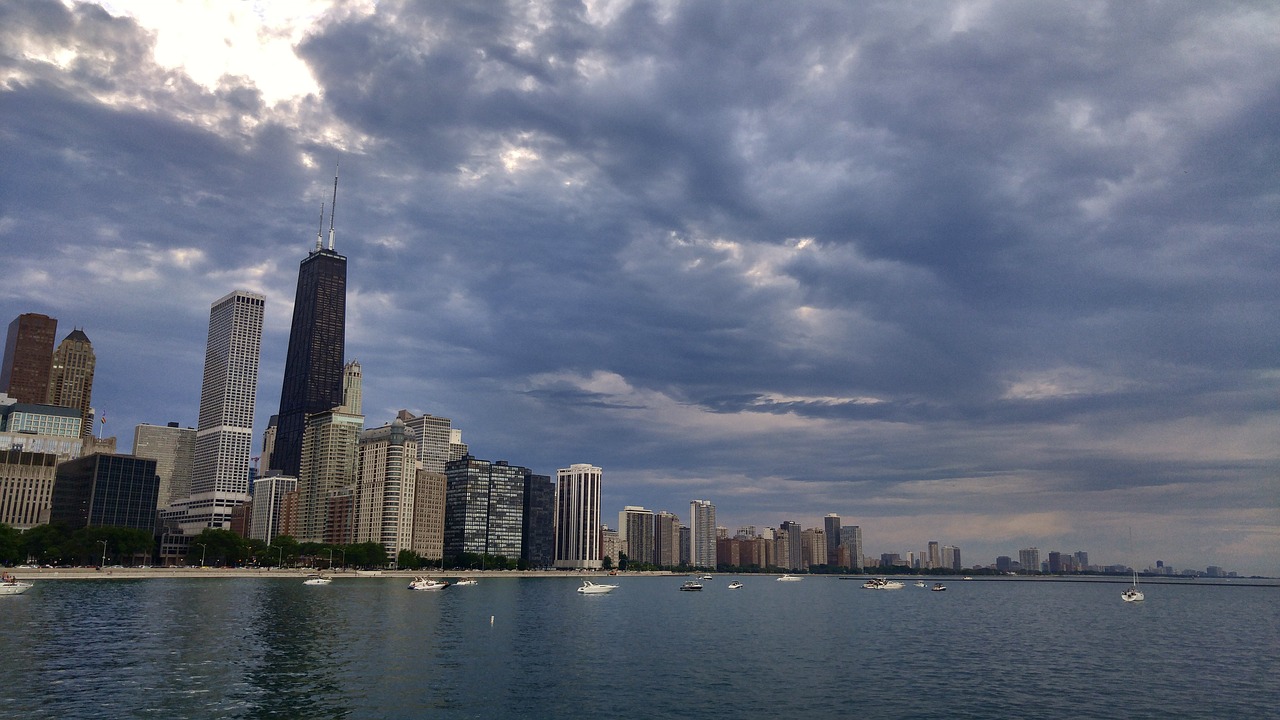 chicago city skyline free photo