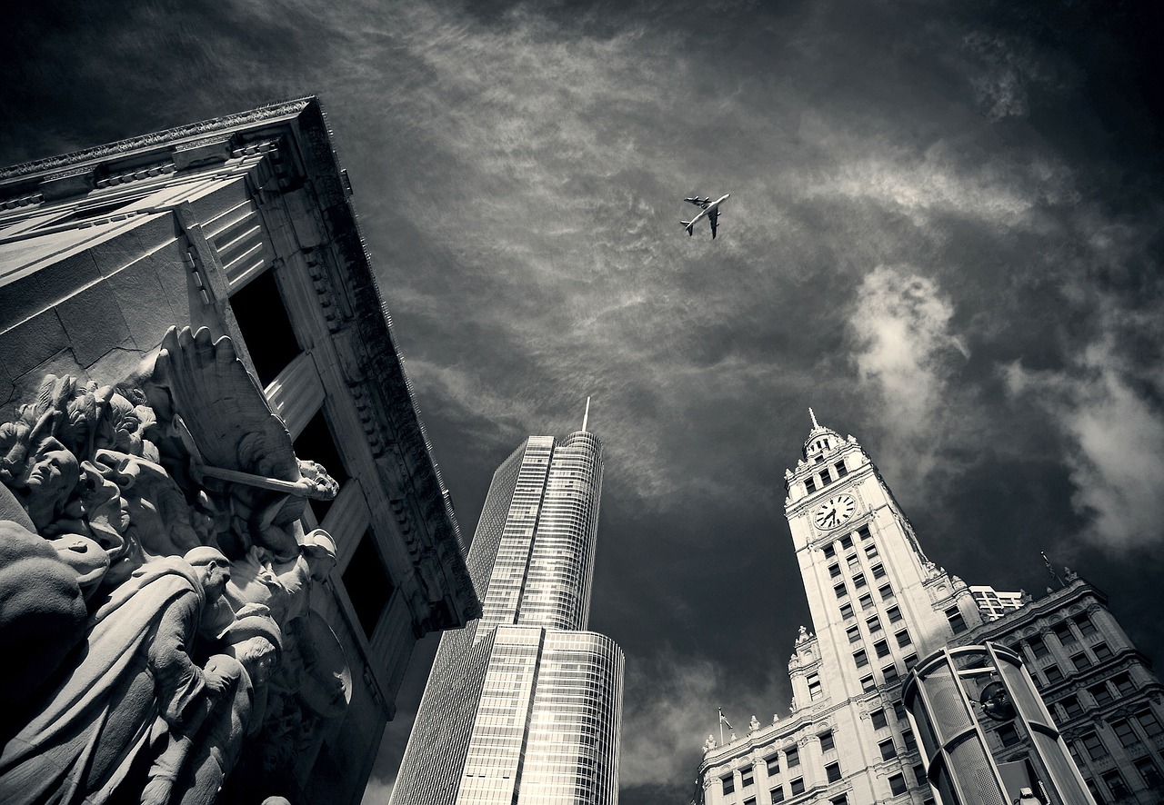 chicago skyline tall free photo