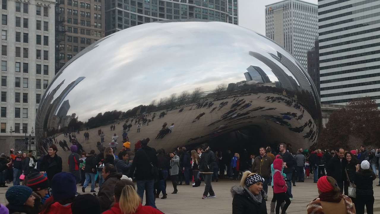 chicago bean architecture free photo