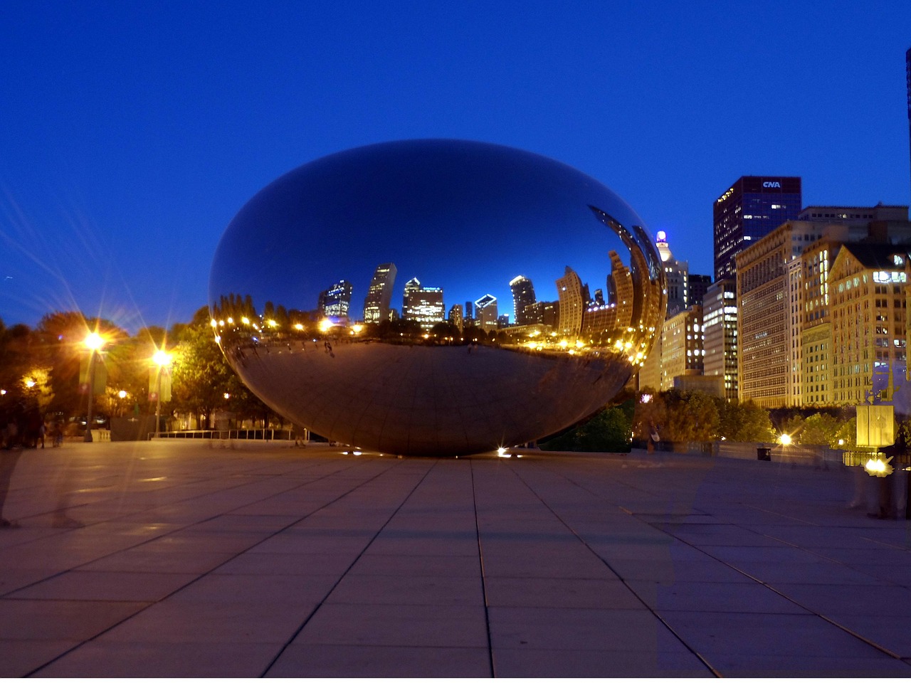 chicago bean night free photo