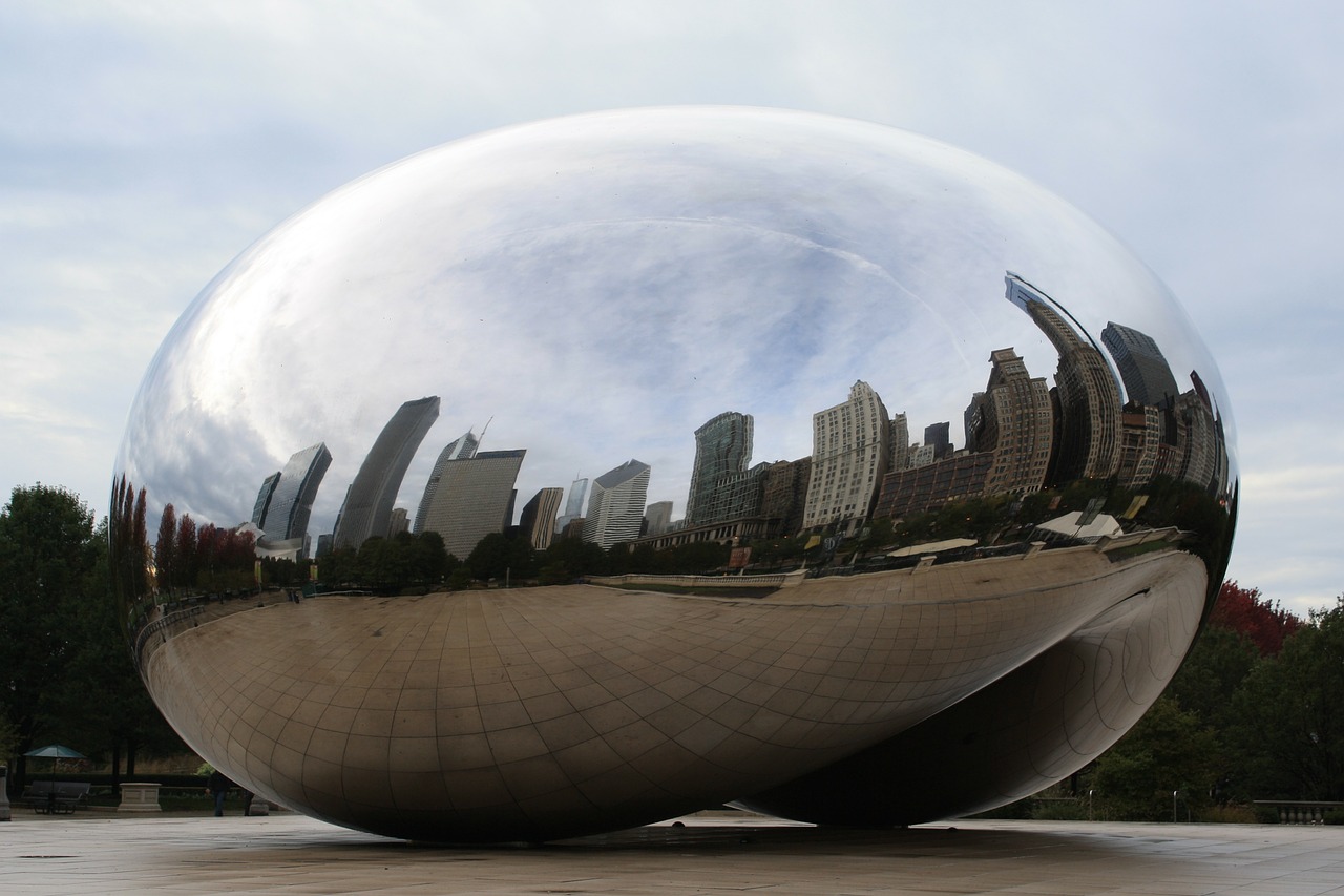 chicago bean day skyline free photo