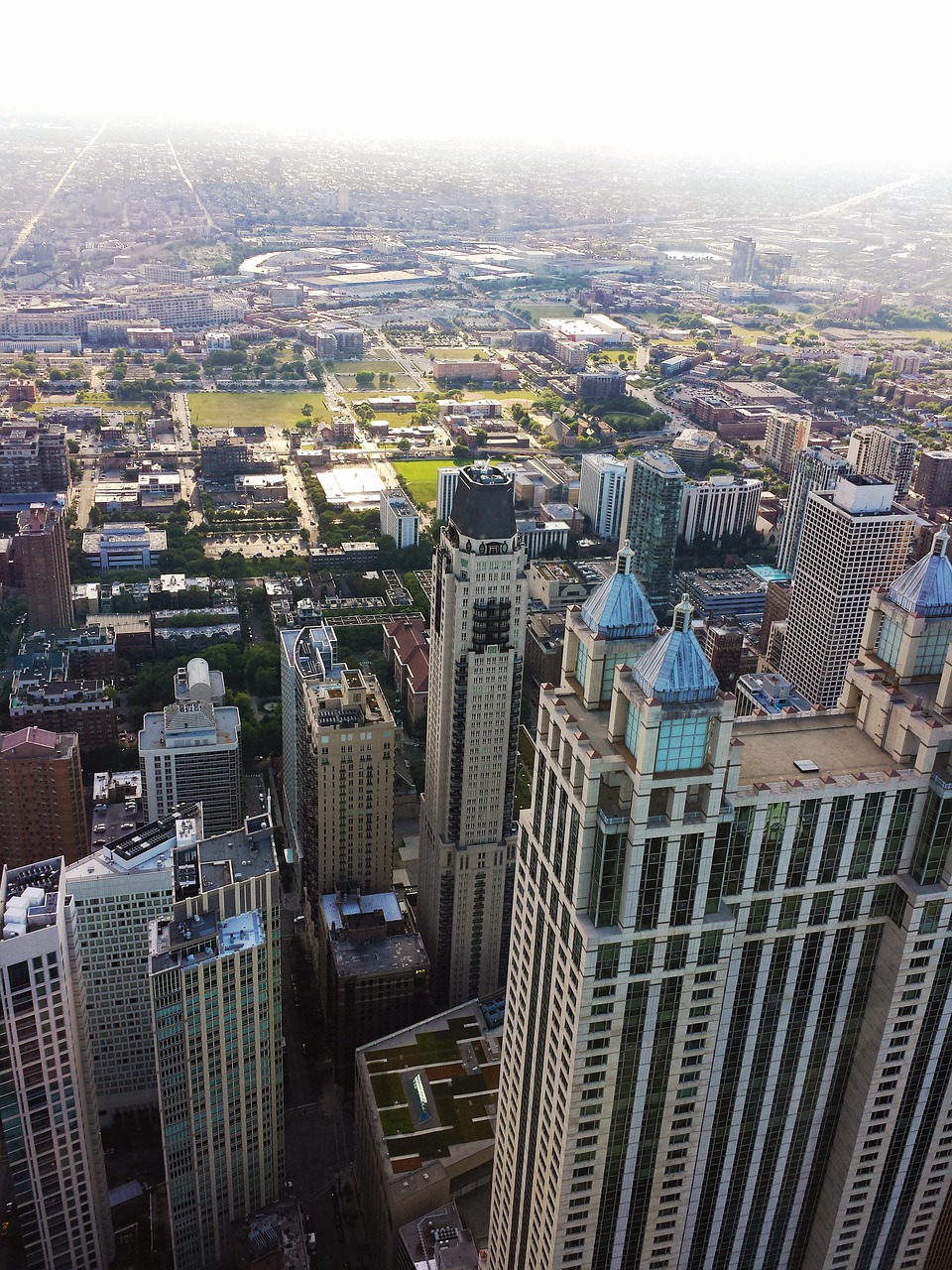 chicago aerial downtown free photo