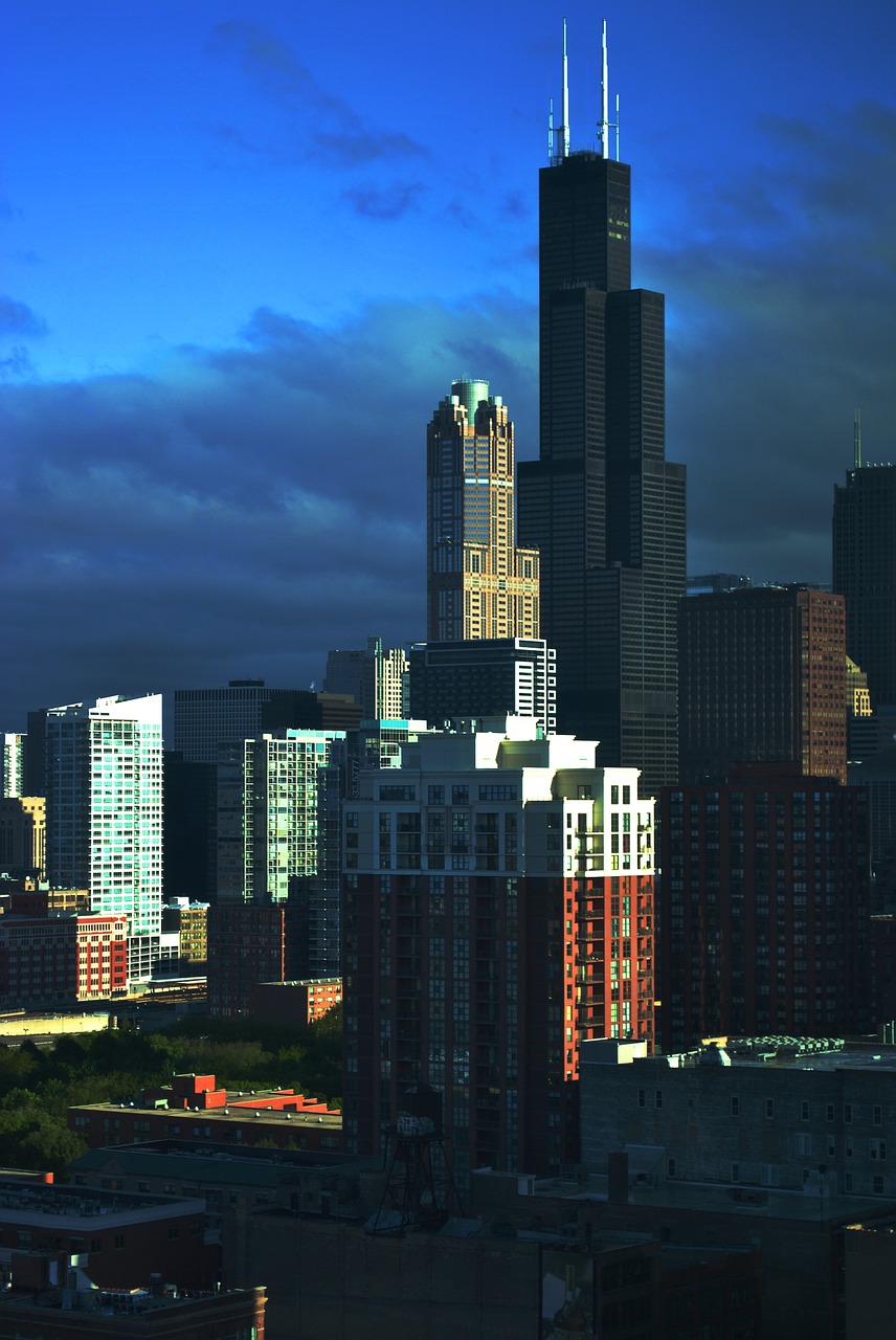 chicago willis tower city free photo
