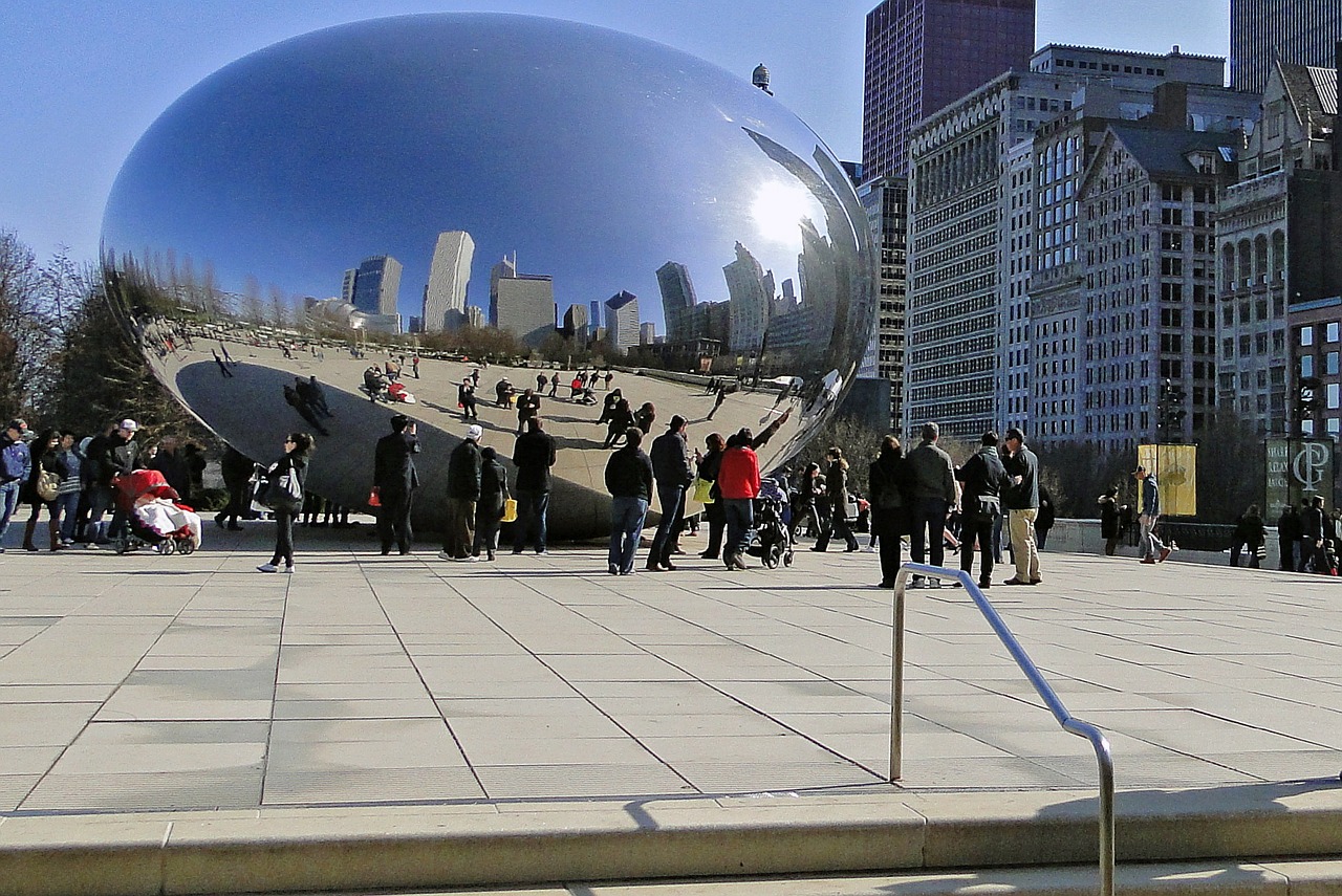 chicago beans chicago illinois free photo