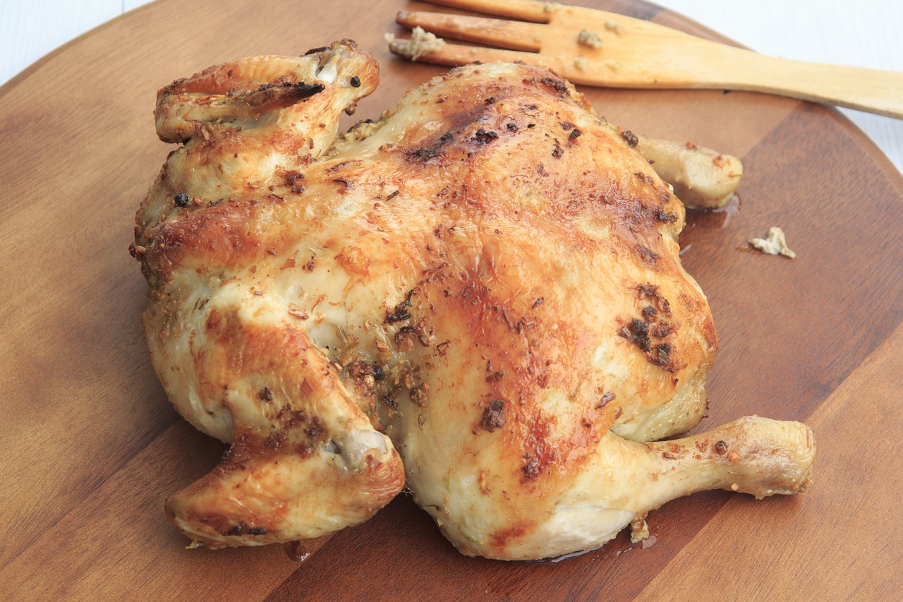 chicken roasted whole free photo