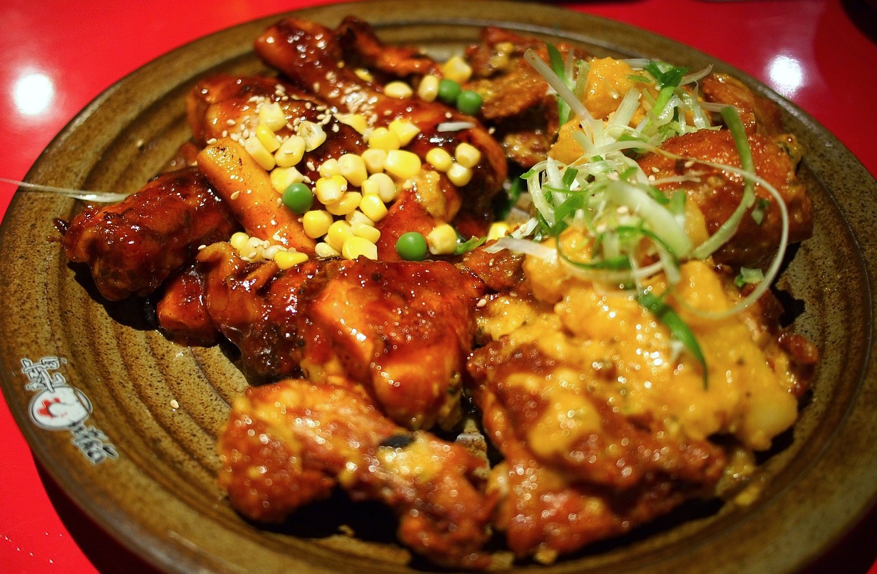 chicken korean dish free photo