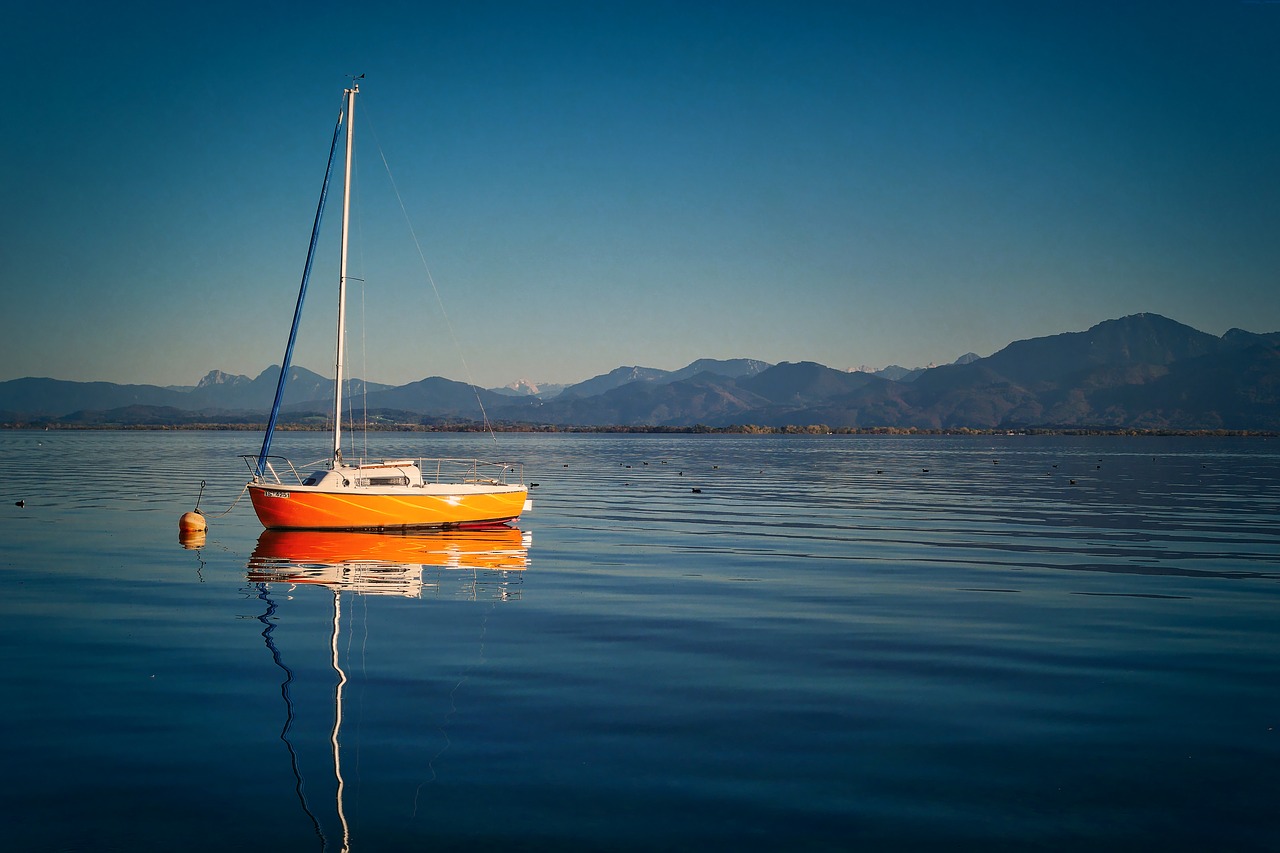 chiemsee water lake free photo