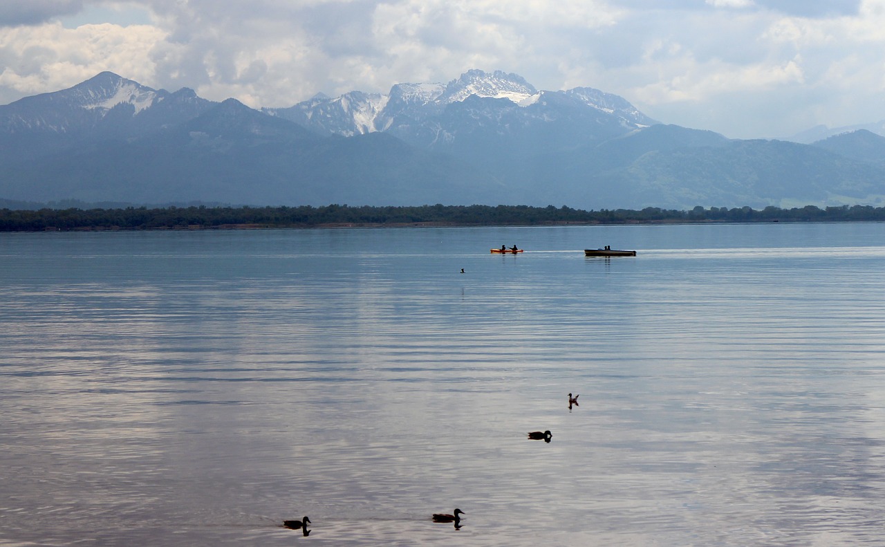 chiemsee landscape mountains free photo