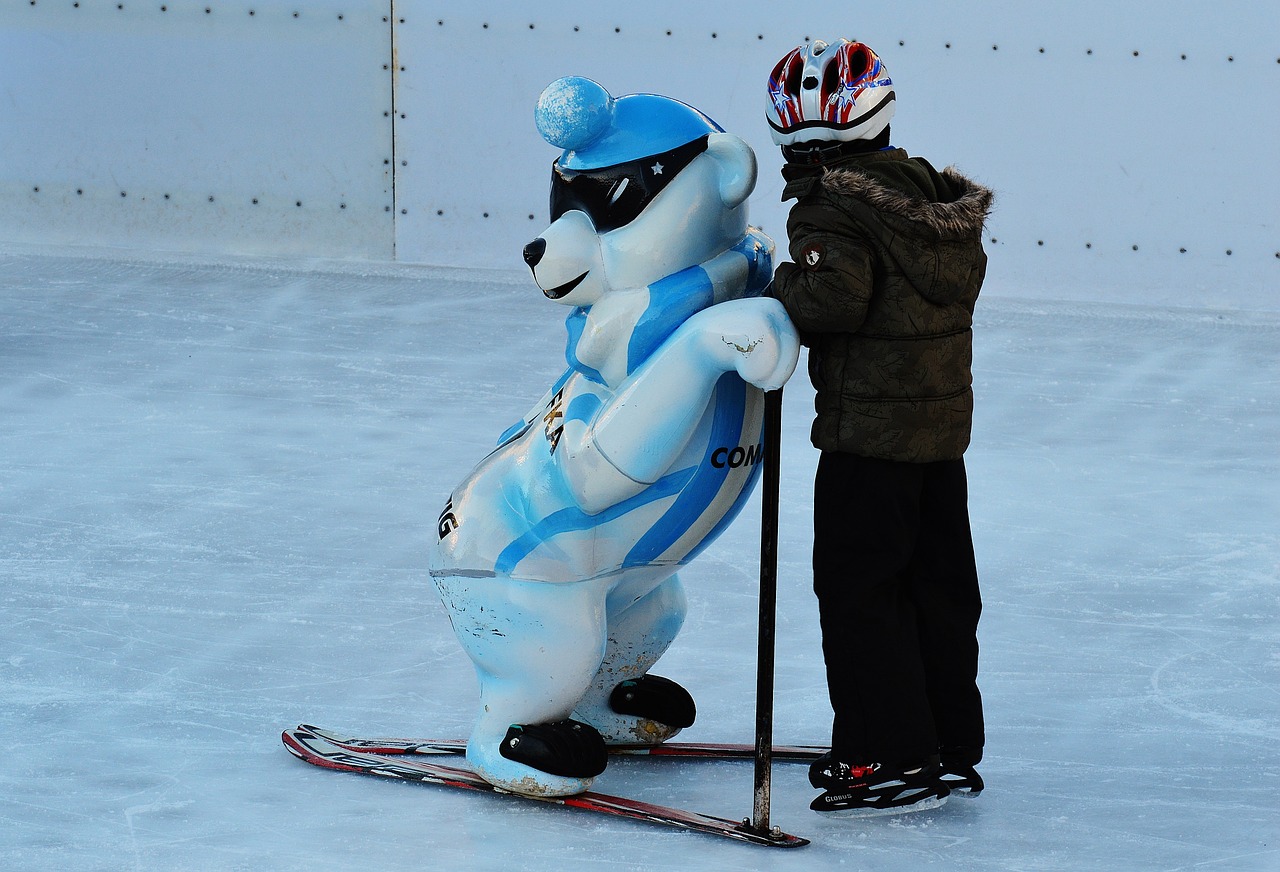 child skating ice skating free photo